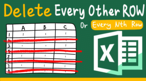 How to delete every other row or every Nth row