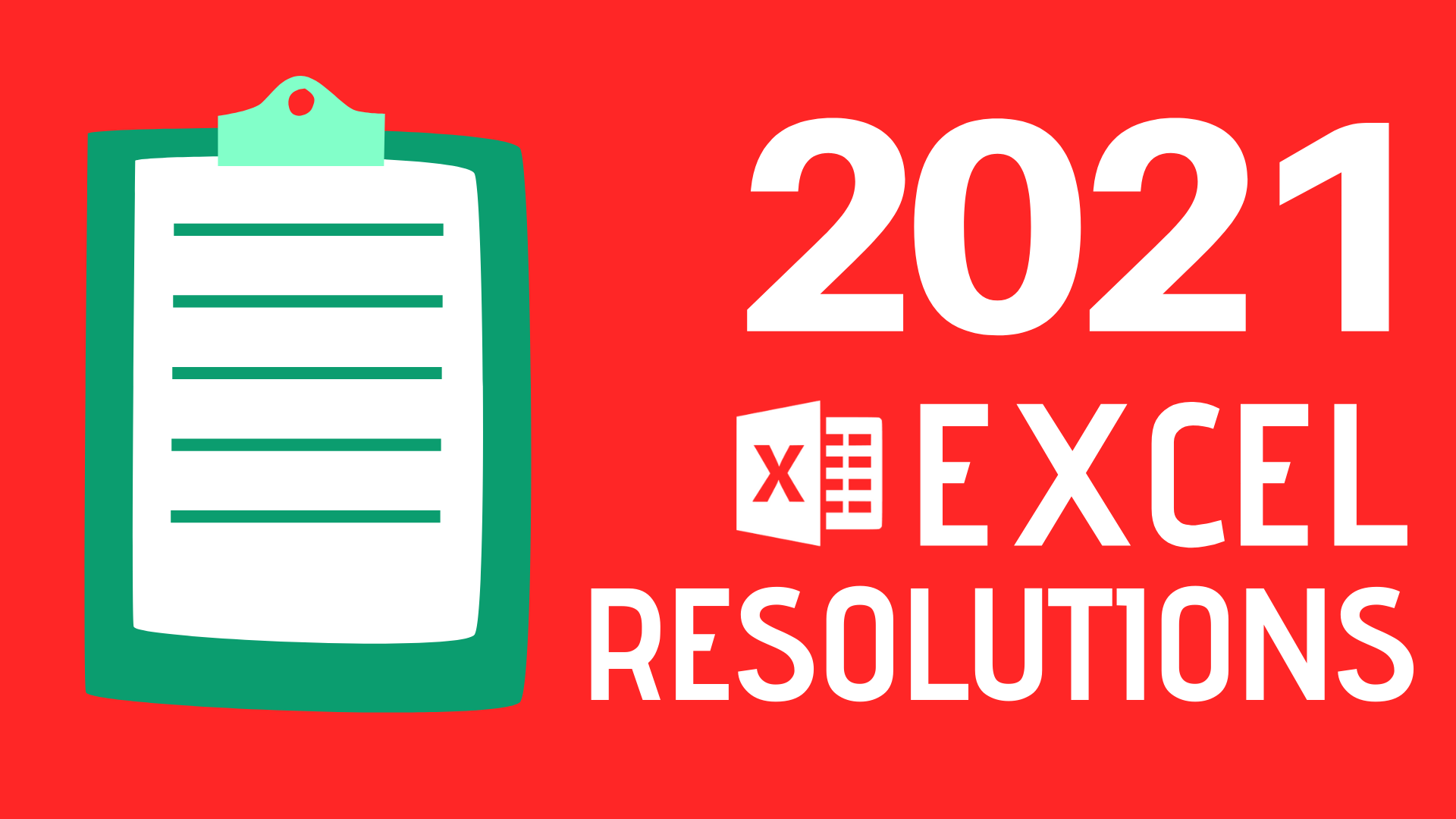 2021 New Year Resolution List for Excel