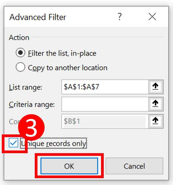 How to get distinct values in Excel? (6 ways)