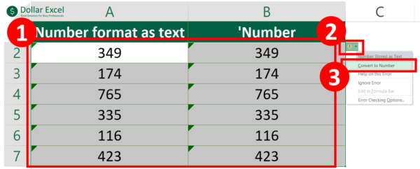 6 Ways To Converting Text To Number Quickly In Excel | Dollar Excel