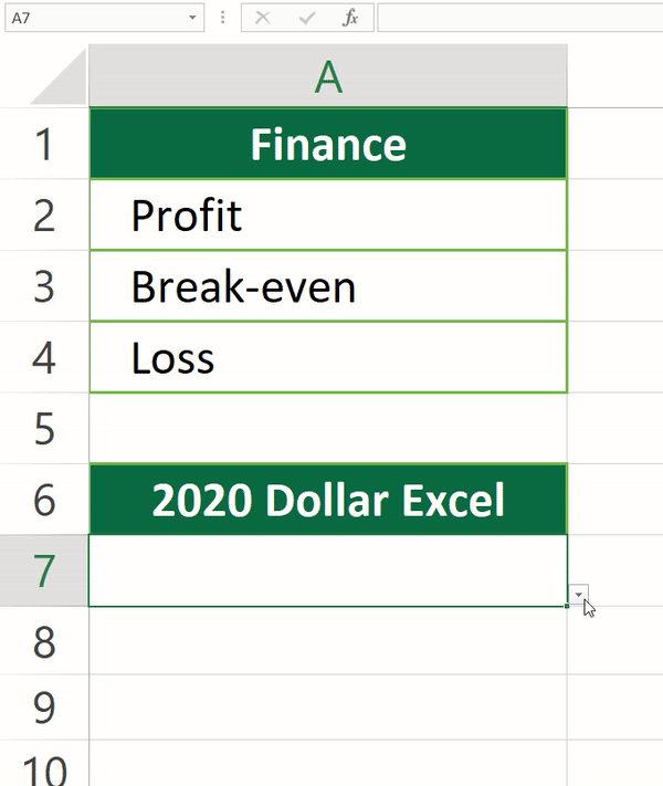 Create Drop Down List With Colour Expected Outcome