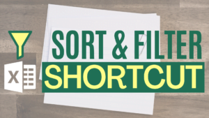 Every shortcut for sort and filter in Excel