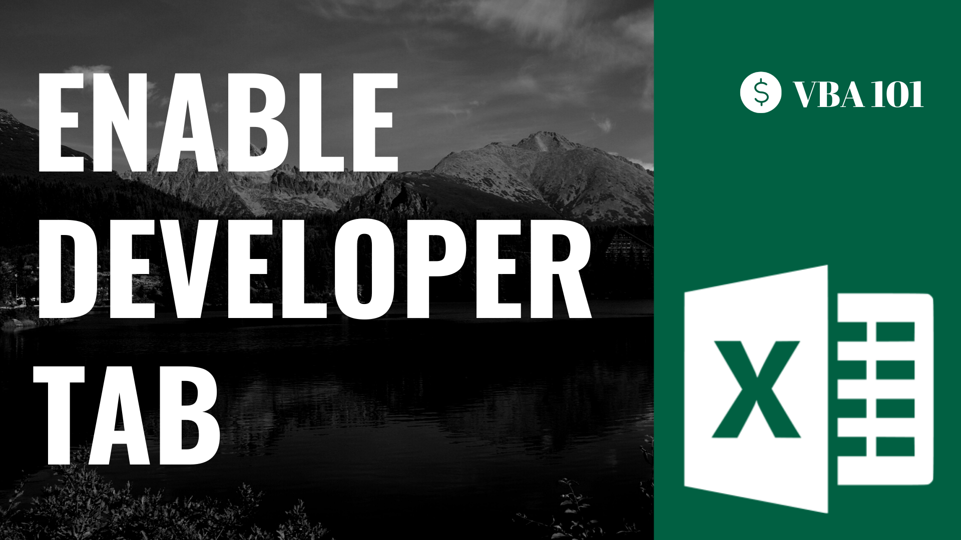 how to turn on developer tab in excel