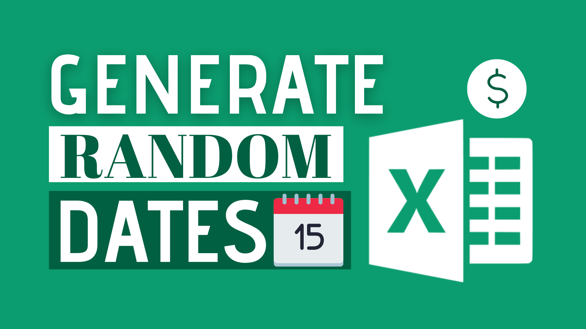 How to Generate Random Dates in Excel