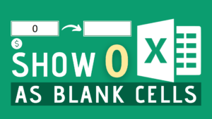 How to Show Zeros as Blank Cells Practice workbook