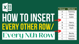 How to Insert Every Other Row or Every Nth Row