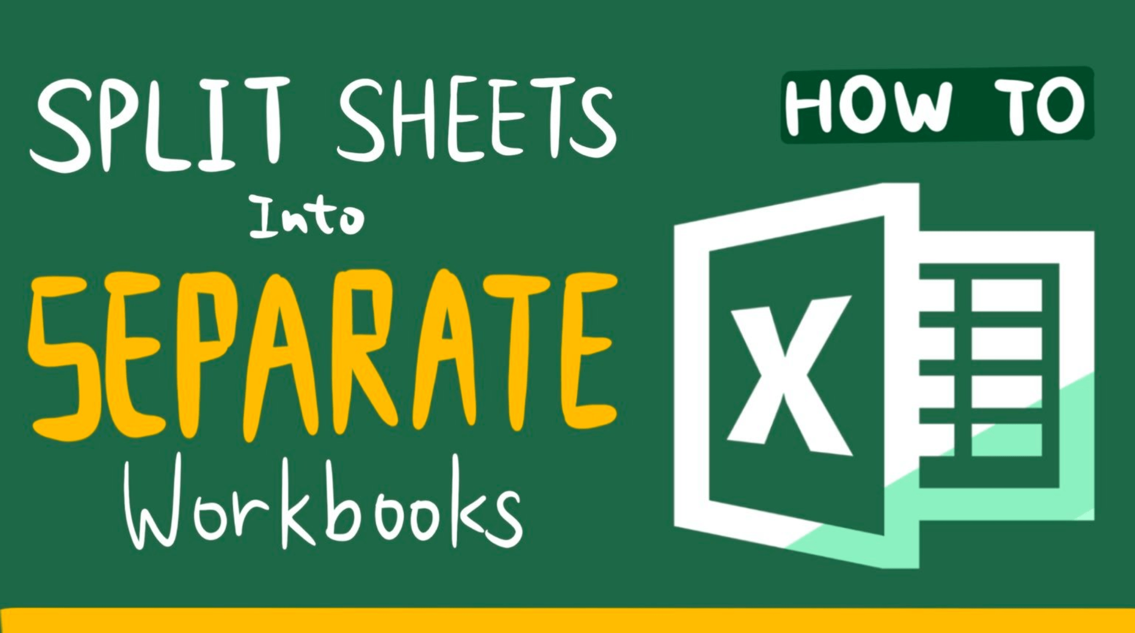 How to split Excel sheets into separate workbooks