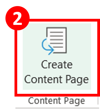 Select Create Content Page