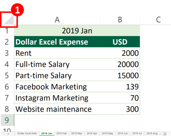 How To Select All Cells From All Worksheets | Dollar Excel