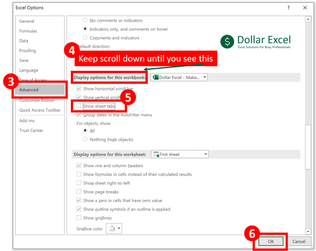 How to Hide Excel Sheet so it can't be  Found easily - Step 3 - 6 Demonstration