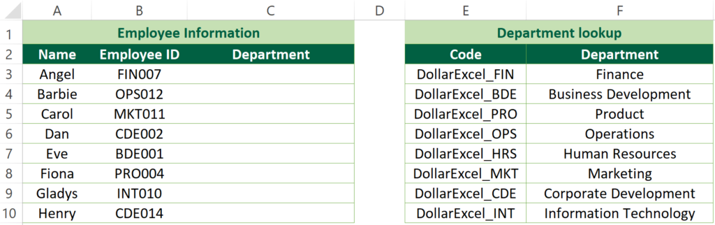 Perform Left/Mid On Array Formula (Excel) Example