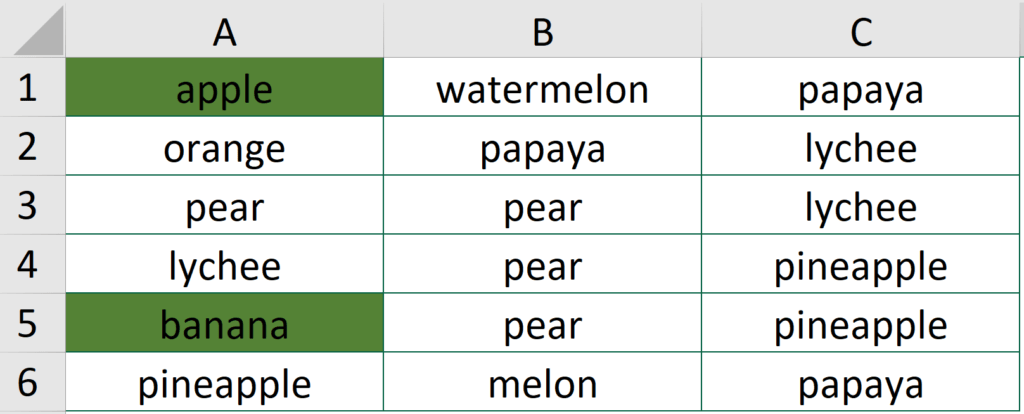 highlight cells that equal multiple values in Excel