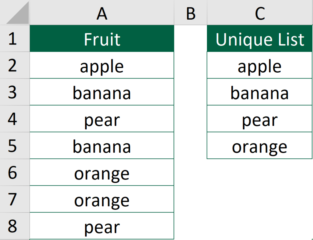 How to get distinct values in Excel? (6 ways)